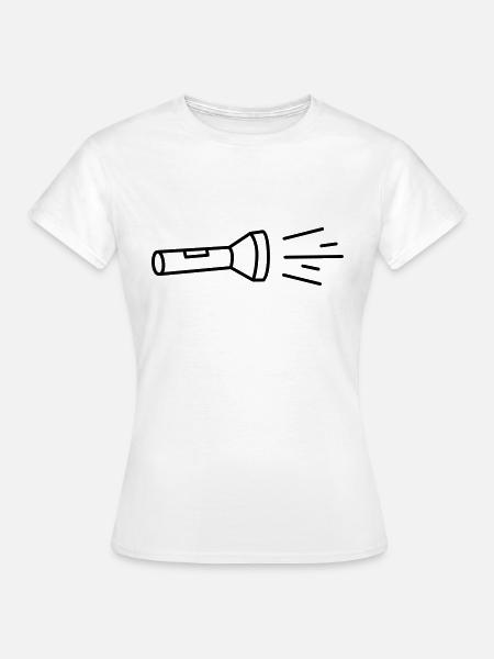 Taschenlampe - Frauen T-Shirt - Weiß