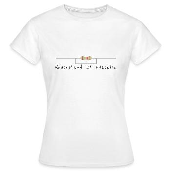 La résistance est inutile - T-shirt Femme - blanc - Devant - AI Model Female 172 dark (172cm)