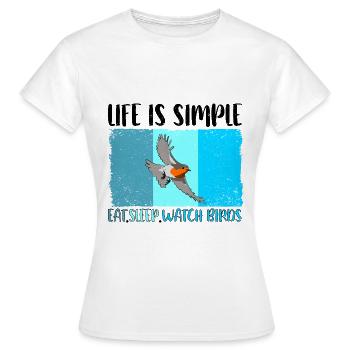 Bird Watching Birds Watching Birding Bird - Women's T-Shirt - white - Front - AI Model Female 172 dark (172cm)