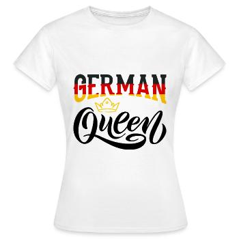 German Queen Germany German Flag - Frauen T-Shirt - Weiß - Vorne - AI Model Female 172 dark (172cm)
