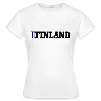Finland - Women's T-Shirt - white - Front - AI Model Female 172 dark (172cm)