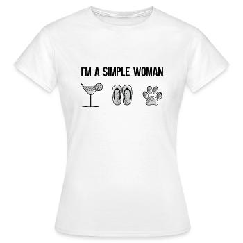 Simple Woman - Frauen T-Shirt - Weiß - Vorne - AI Model Female 172 dark (172cm)