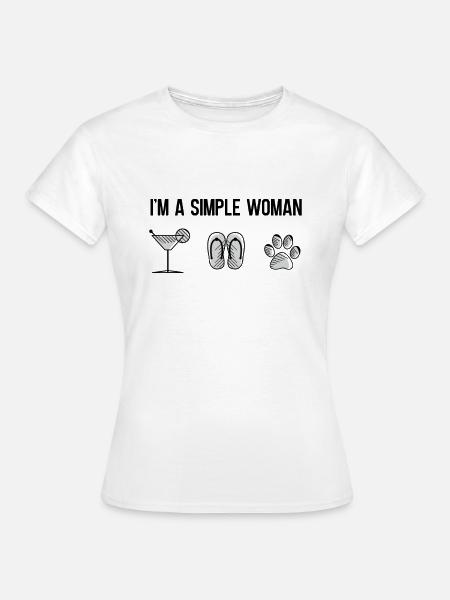 Simple Woman - Frauen T-Shirt - Weiß