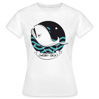 Moby Dick - T-shirt Femme - blanc - Devant - AI Model Female 172 dark (172cm)