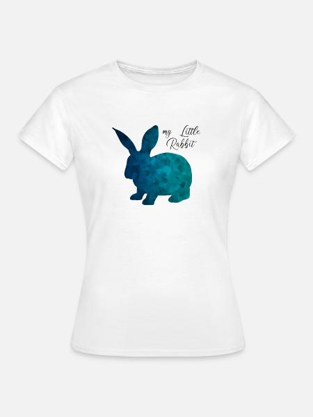 Hase Kaninchen Rabbit abstrakt - Frauen T-Shirt - Weiß