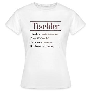 Portrait de menuisier - T-shirt Femme - blanc - Devant - AI Model Female 172 dark (172cm)