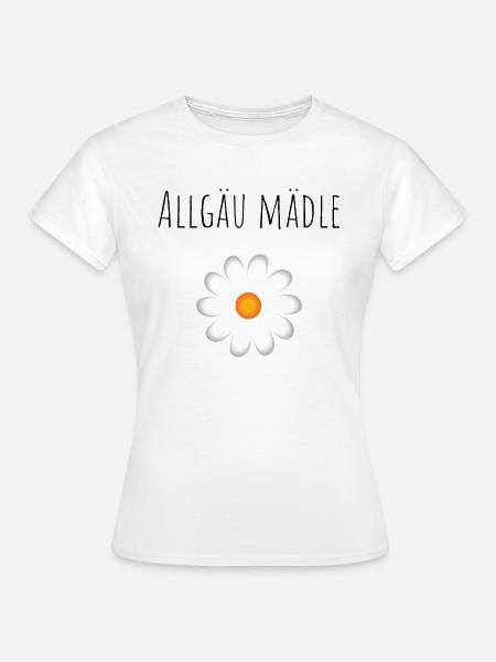 Allgäu Mädle Design - Frauen T-Shirt - Weiß