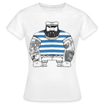 Tattooed Sailor Sailor Vintage Sailor - Women's T-Shirt - white - Front - AI Model Female 172 dark (172cm)