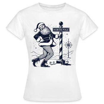 Pole dance de Noël amusante au pôle Nord - T-shirt Femme - blanc - Devant - AI Model Female 172 dark (172cm)