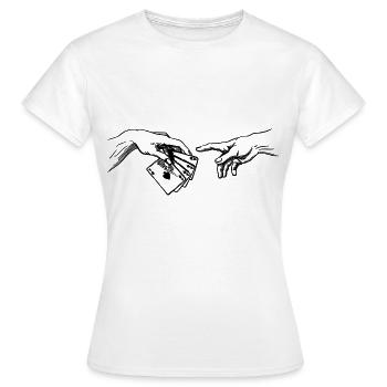 Card Player Creation Adams Playing Cards - Women's T-Shirt - white - Front - AI Model Female 172 dark (172cm)