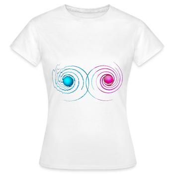 Vibration Schwingung Objekte Kugel Dimension - Frauen T-Shirt - Weiß - Vorne - AI Model Female 172 dark (172cm)