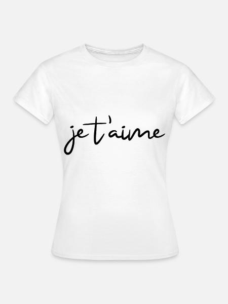 je t'aime - Frauen T-Shirt - Weiß