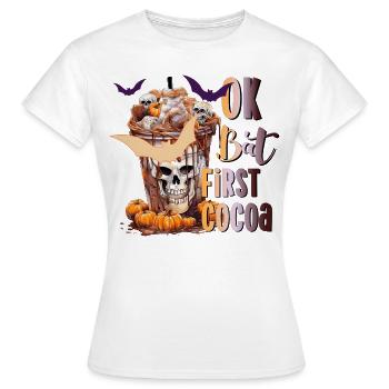 Chauve-souris première cacao Chauve-souris de cacao d’Halloween - T-shirt Femme - blanc - Devant - AI Model Female 172 dark (172cm)