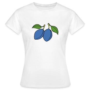 plums - Women's T-Shirt - white - Front - AI Model Female 172 dark (172cm)