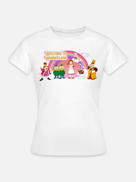 Alice Im Wunderland - Reise Durch Die Fantasiewelt - Frauen T-Shirt - Weiß
