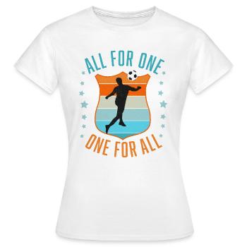 Football Team Spirit - Women's T-Shirt - white - Front - AI Model Female 172 dark (172cm)