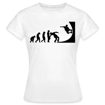 Evolution Skater Skateboard Skate halfpipe - T-shirt Femme - blanc - Devant - AI Model Female 172 dark (172cm)