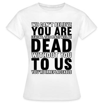 Cadeau d’adieu collègues Changement d’emploi - T-shirt Femme - blanc - Devant - AI Model Female 172 dark (172cm)