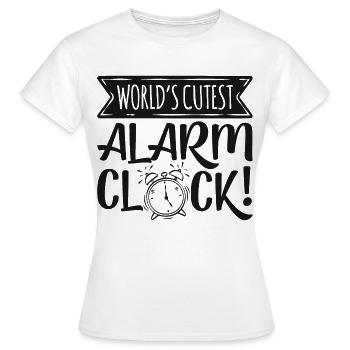 World's Cutest Alarm Clock - Women's T-Shirt - white - Front - AI Model Female 172 dark (172cm)