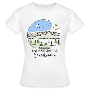 Hautes-Carpates Randonnée Souvenirs Camping Pologne - T-shirt Femme - blanc - Devant - AI Model Female 172 dark (172cm)