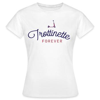 Trottinette forever - T-shirt Femme - blanc - Devant - AI Model Female 172 dark (172cm)