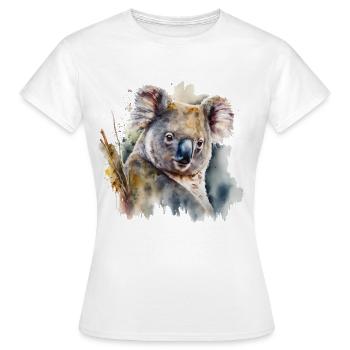 Aquarelle Koala - T-shirt Femme - blanc - Devant - AI Model Female 172 dark (172cm)