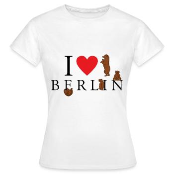 Berlin Bear I Love Berlin Nouvel An Noël - T-shirt Femme - blanc - Devant - AI Model Female 172 dark (172cm)