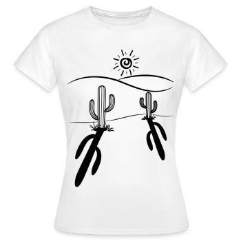 cactus romantiques - T-shirt Femme - blanc - Devant - AI Model Female 172 dark (172cm)