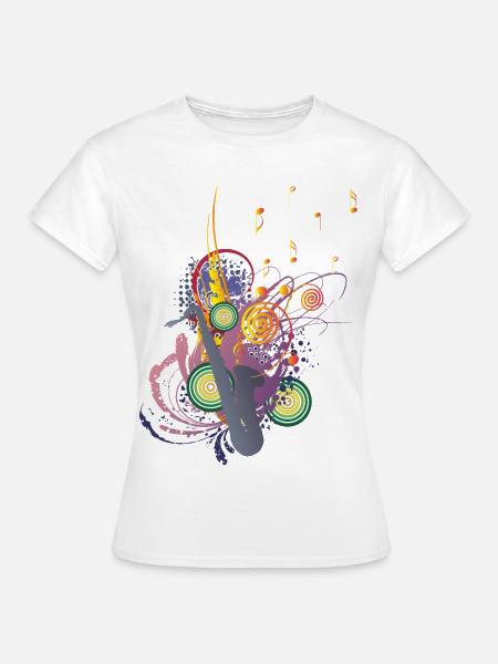 Colours of Music - Frauen T-Shirt - Weiß