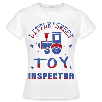 Inspecteur de jouets ferroviaires - T-shirt Femme - blanc - Devant - AI Model Female 172 dark (172cm)