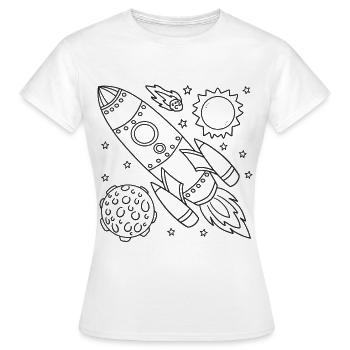 Rakete Weltraum Spaceship - Frauen T-Shirt - Weiß - Vorne - AI Model Female 172 dark (172cm)