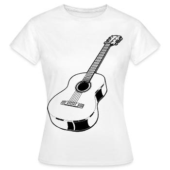 Guitare acoustique - T-shirt Femme - blanc - Devant - AI Model Female 172 dark (172cm)