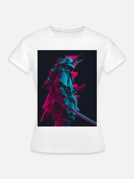 Samurai im Schatten - Frauen T-Shirt - Weiß