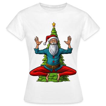 Noël des yogis - T-shirt Femme - blanc - Devant - AI Model Female 172 dark (172cm)