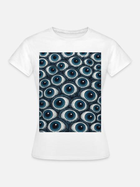 Augen  Muster - Frauen T-Shirt - Weiß