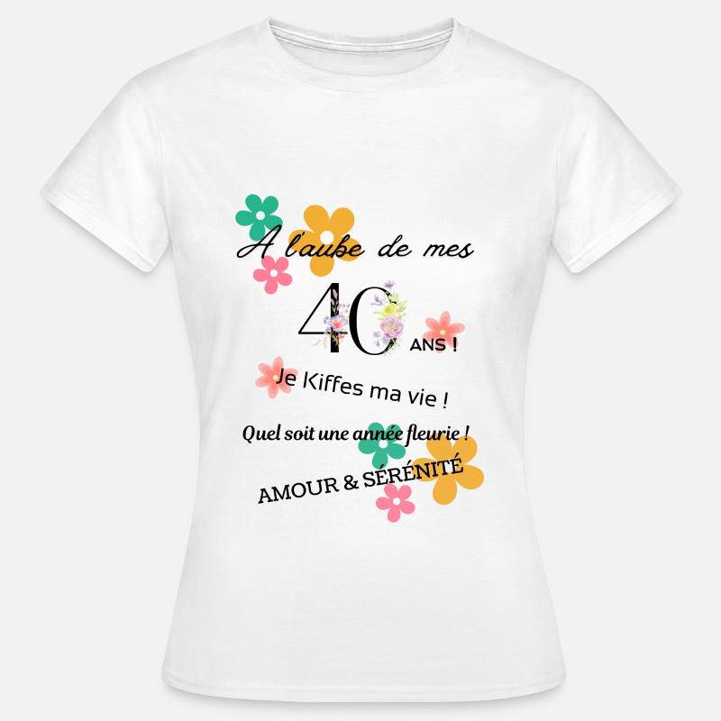_40ans_fleurie - Women's T-Shirt - white