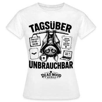 Für Nachteulen und Menschen mit trockenem Humor - Frauen T-Shirt - Weiß - Vorne - AI Model Female 172 dark (172cm)