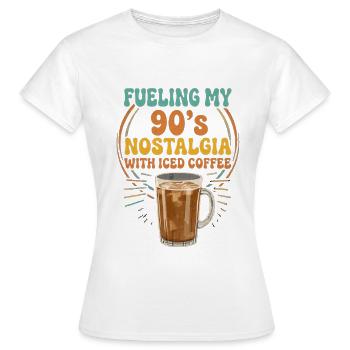 ICED_COFFEE - T-shirt Femme - blanc - Devant - AI Model Female 172 dark (172cm)