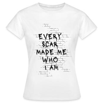 Strong statement full of power and strength - Women's T-Shirt - white - Front - AI Model Female 172 dark (172cm)