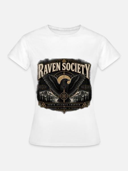 ODIN'S RAVENS – THOUGHT & MEMORY - Frauen T-Shirt - Weiß