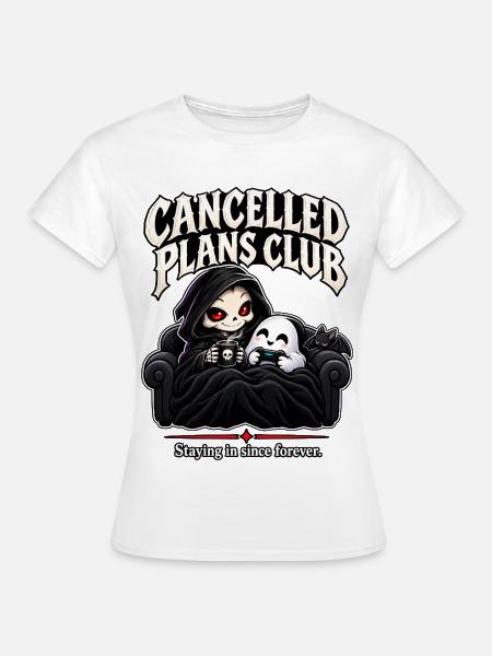 Cancelled Plans Club – Introvertierter Reaper - Frauen T-Shirt - Weiß