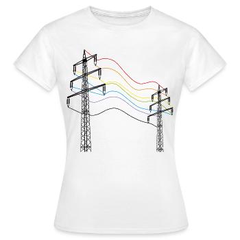 unter strom - Frauen T-Shirt - Weiß - Vorne - AI Model Female 172 dark (172cm)