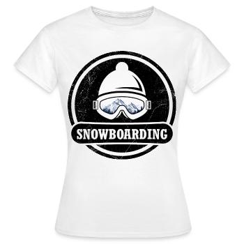 Snowboard cadeau de snowboard sport d'hiver - T-shirt Femme - blanc - Devant - AI Model Female 172 dark (172cm)