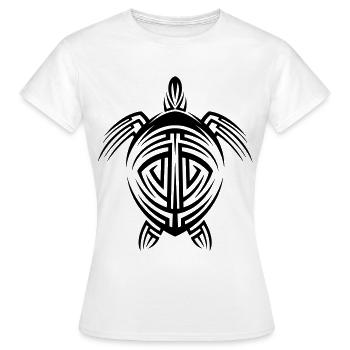 Turtle Tribal Tattoo - Women's T-Shirt - white - Front - AI Model Female 172 dark (172cm)