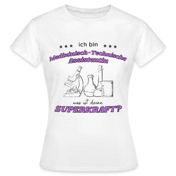 MTA superkraft Mikroskop - Frauen T-Shirt - Weiß - Vorne - AI Model Female 172 dark (172cm)