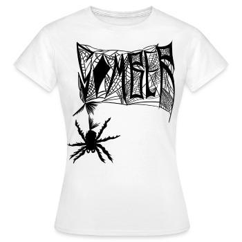 Graphismes Marque Somber Spider Web Couleur Noir - T-shirt Femme - blanc - Devant - AI Model Female 172 dark (172cm)