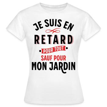 Jardinage Cadeau pour Jardinier Potager Jardin - T-shirt Femme - blanc - Devant - AI Model Female 172 dark (172cm)