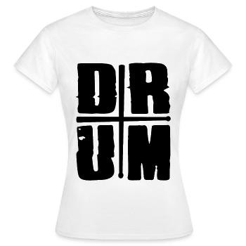 DrumSticks pour percussionnistes idée cadeau - T-shirt Femme - blanc - Devant - AI Model Female 172 dark (172cm)