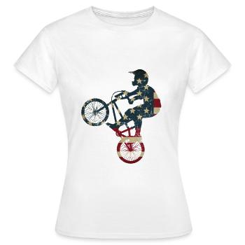 BMX BMXer - T-shirt Femme - blanc - Devant - AI Model Female 172 dark (172cm)
