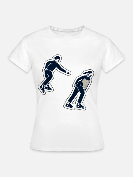 Eislaufen - Frauen T-Shirt - Weiß